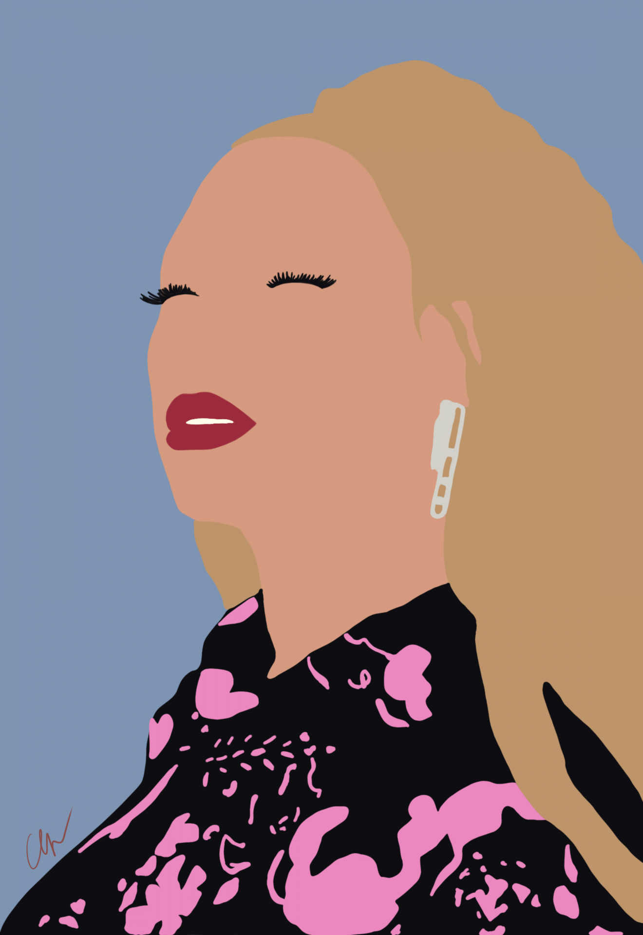 Illustration visage de Beyonce