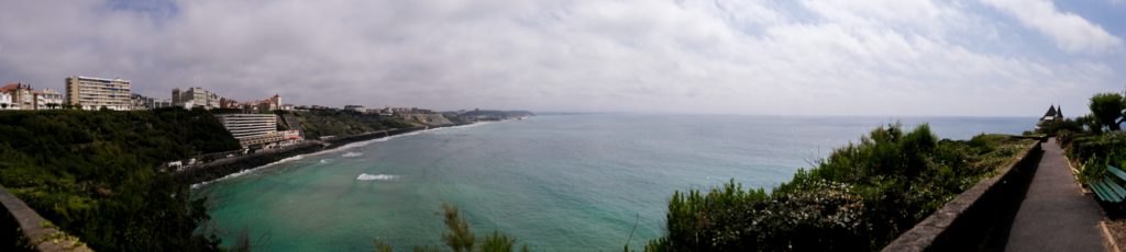 Panorama vue plage de Biarritz